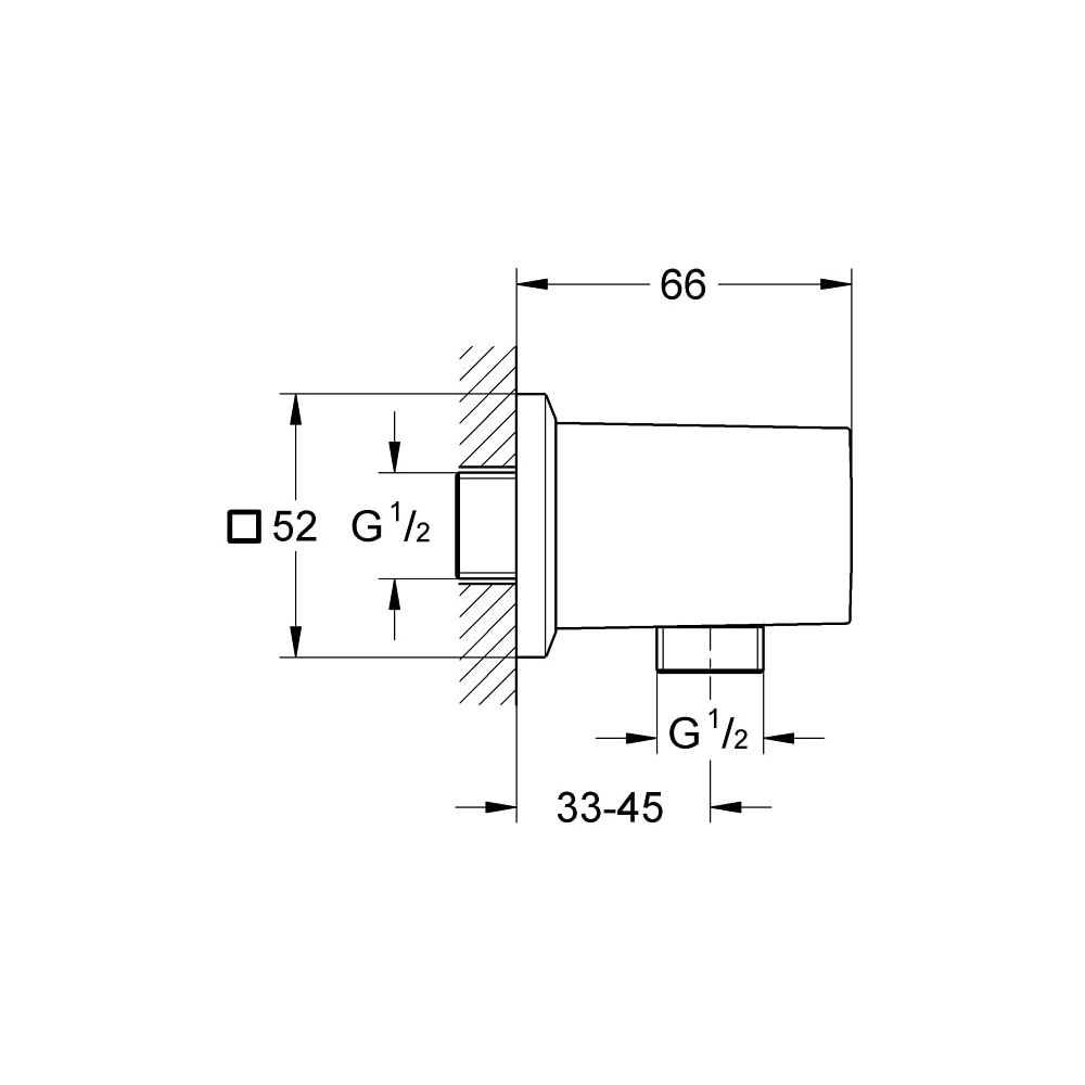 Grohe Allure Brilliant Wandanschlussbogen 1/2" hard graphite gebürstet 27707AL0... GROHE-27707AL0 4005176490880 (Abb. 4)