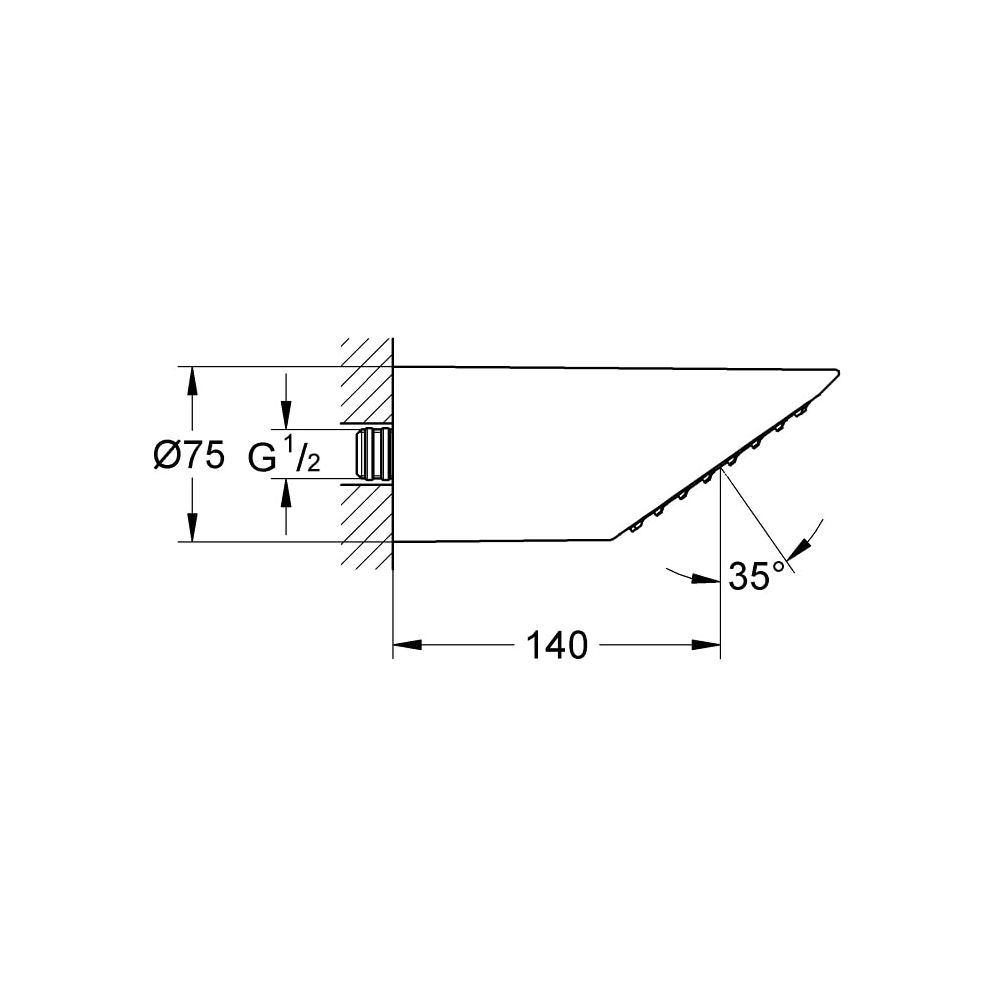 Grohe Sena 75 Kopfbrause chrom 28308000 4005176254949... GROHE-28308000 4005176254949 (Abb. 4)