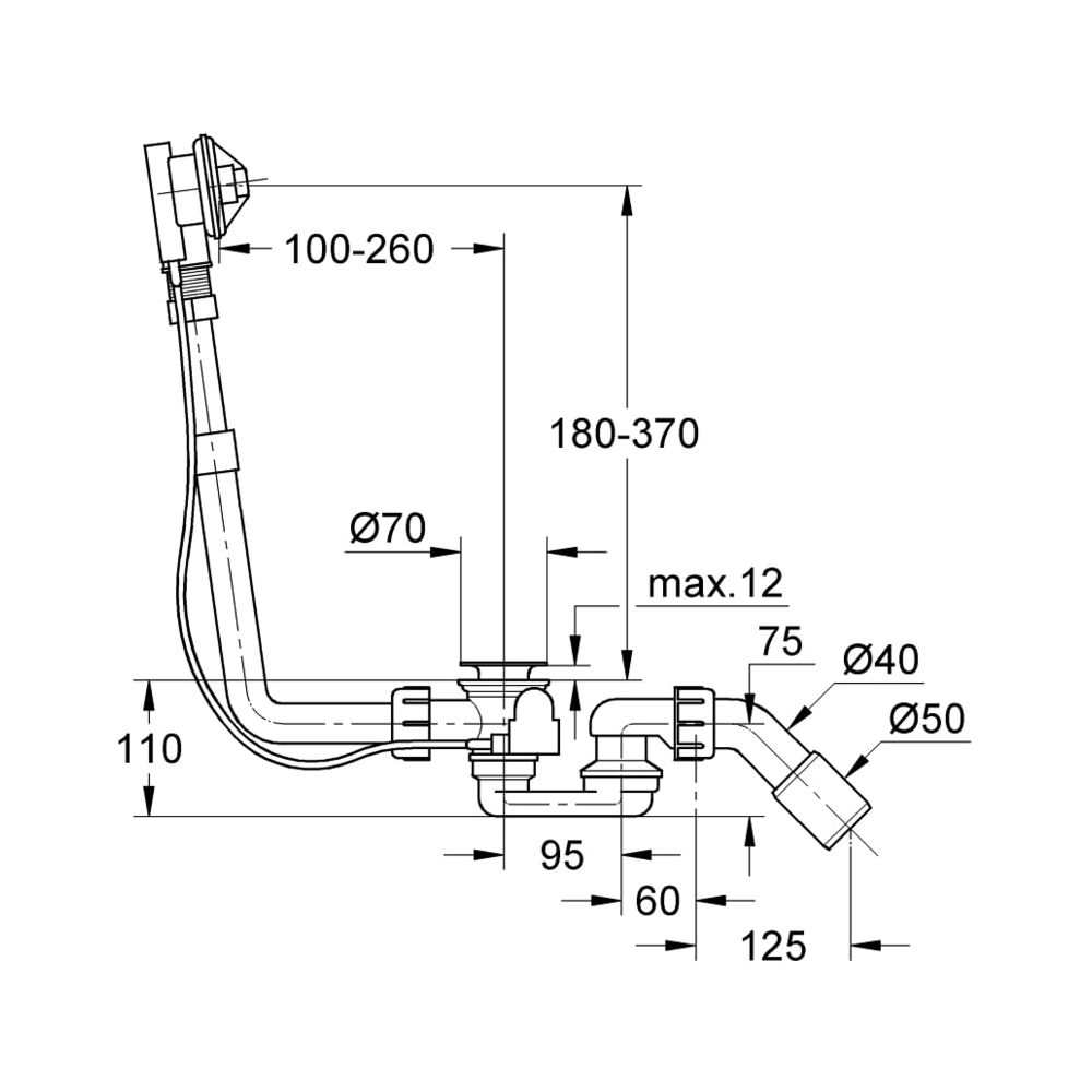 Grohe Talento Wannenab- und Überlaufgarnitur 28939000... GROHE-28939000 4005176209161 (Abb. 3)