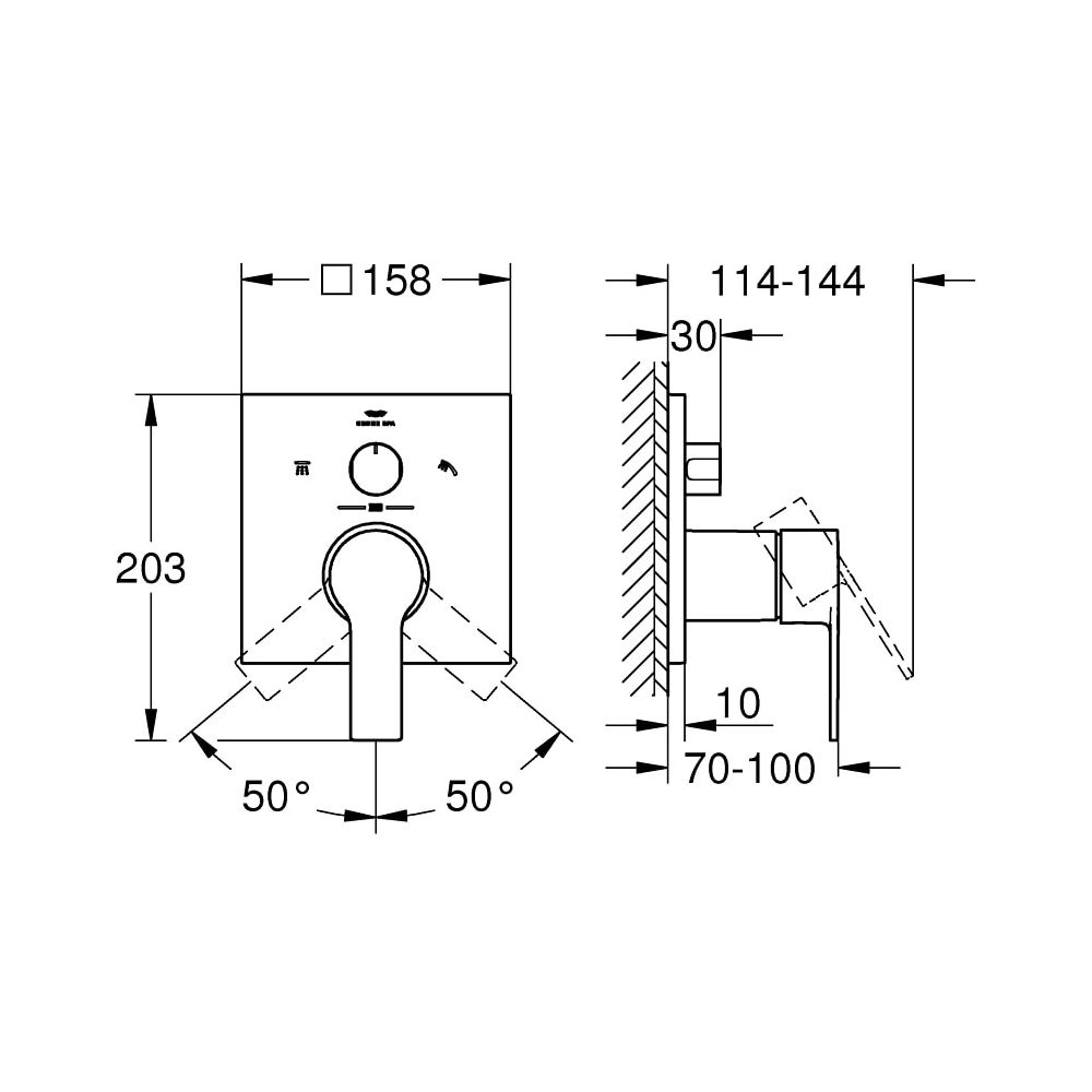 Grohe Allure Einhandbatterie mit 3-Wege Umstellung chrom 29176001... GROHE-29176001 4005176507779 (Abb. 8)