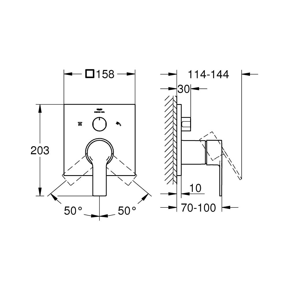 Grohe Allure Einhandbatterie mit 3-Wege Umstellung chrom 29176001... GROHE-29176001 4005176507779 (Abb. 7)