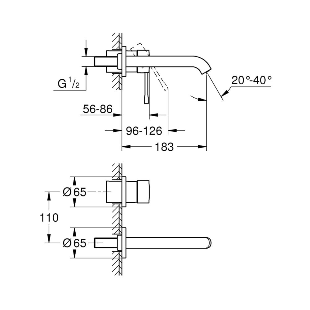 Grohe Essence 2-Loch-Waschtischbatterie cool sunrise gebürstet 29192GN1... GROHE-29192GN1 4005176711817 (Abb. 3)