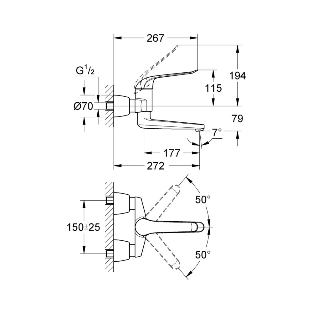 Grohe Euroeco Special Einhand-Waschtischbatterie 1/2" chrom 32774000... GROHE-32774000 4005176871740 (Abb. 3)