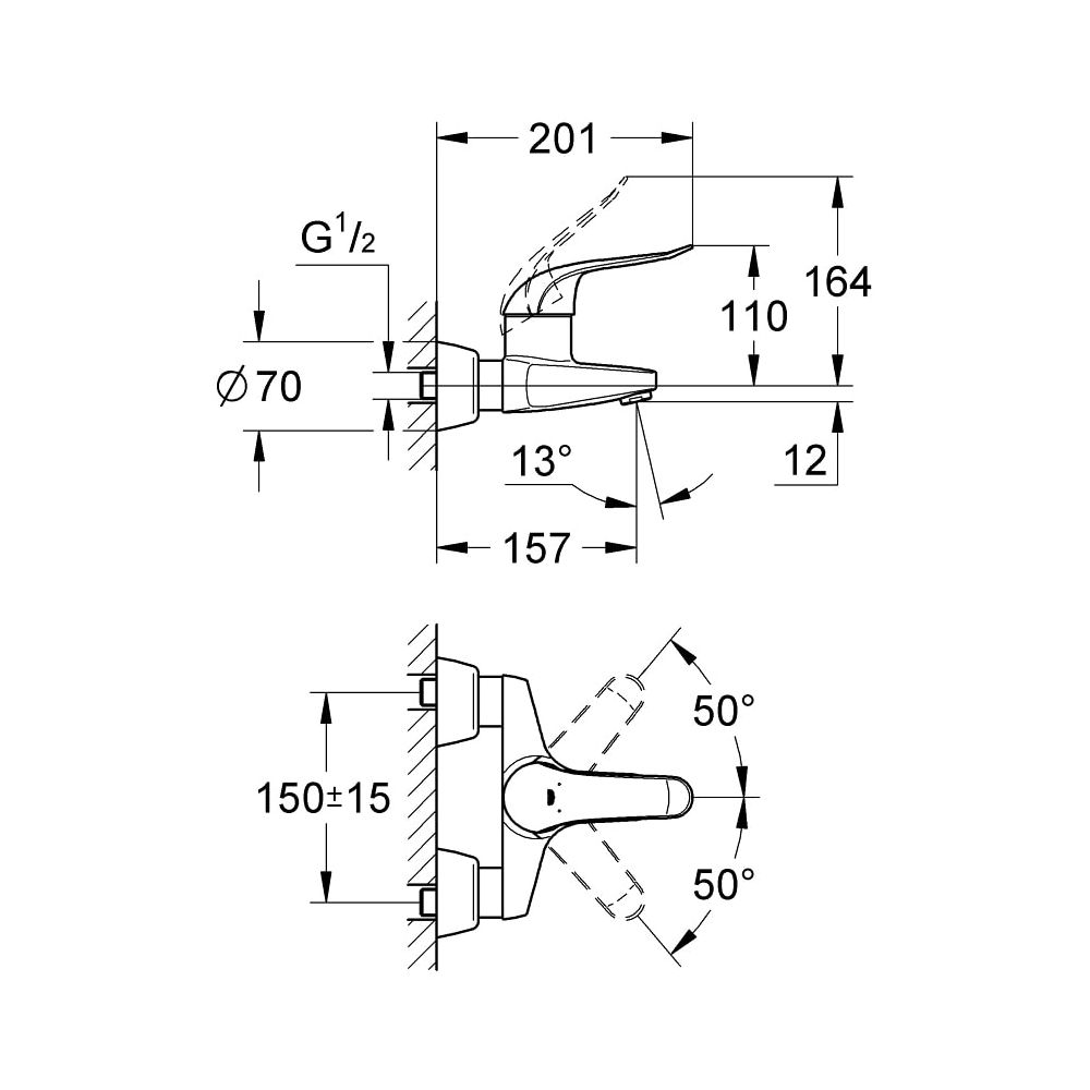 Grohe Euroeco Special Einhand-Waschtischbatterie 1/2" chrom 32776000... GROHE-32776000 4005176871764 (Abb. 3)