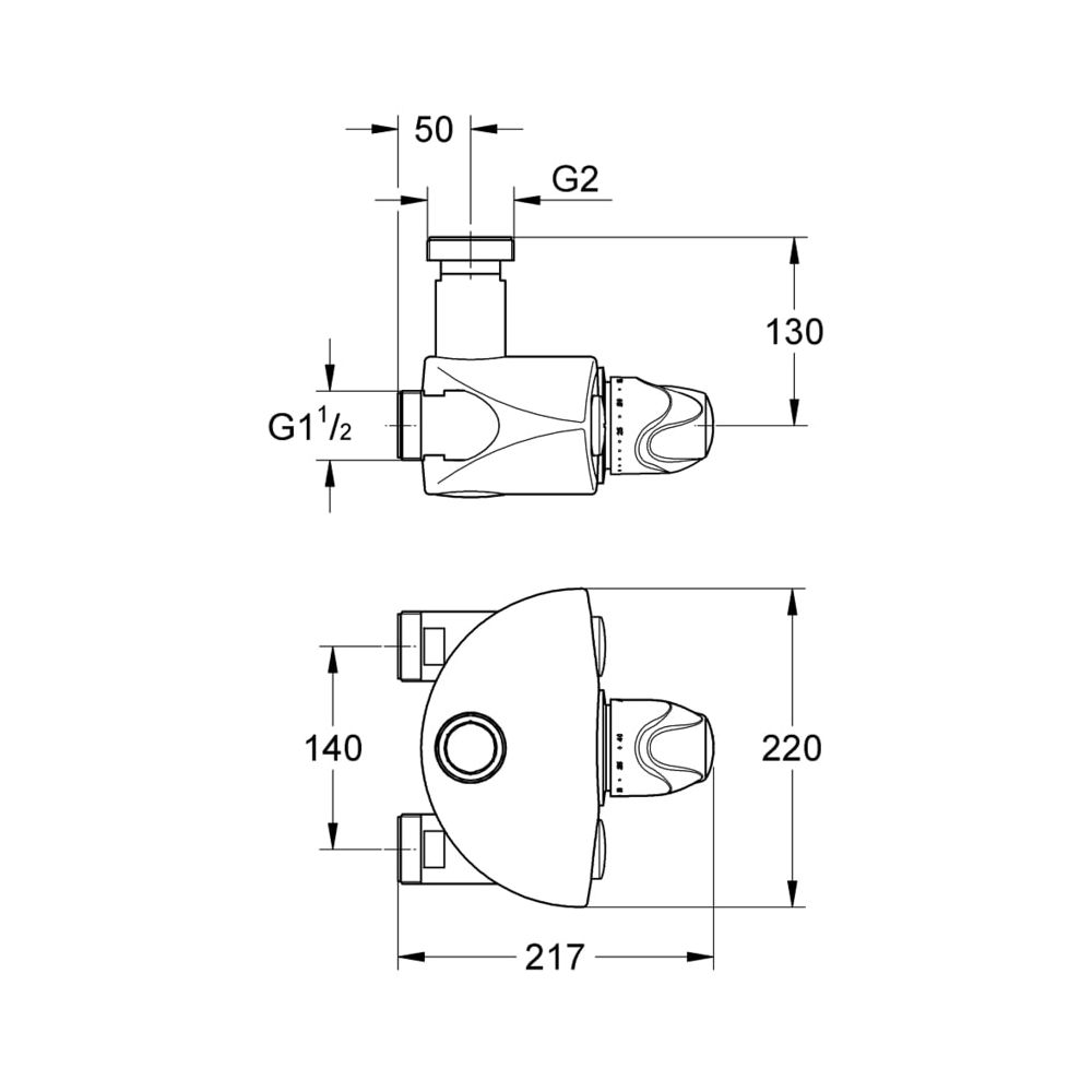 Grohe Grohtherm XL Thermostat-Batterie 1 1/4" chrom 35087000... GROHE-35087000 4005176207082 (Abb. 3)