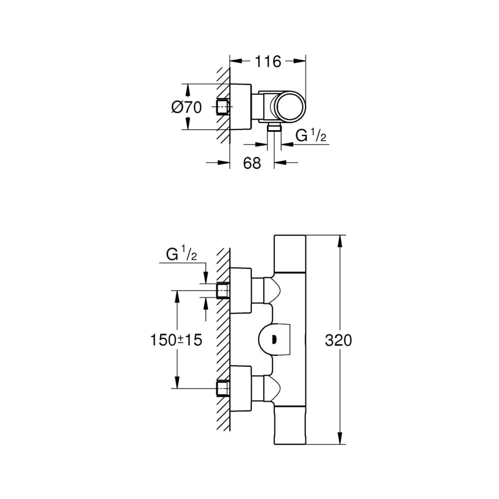 Grohe Eurosmart Cosmopolitan E Special Infrarot-Elektronik für Brausebatterie mit Misch... GROHE-36457000 4005176494765 (Abb. 8)