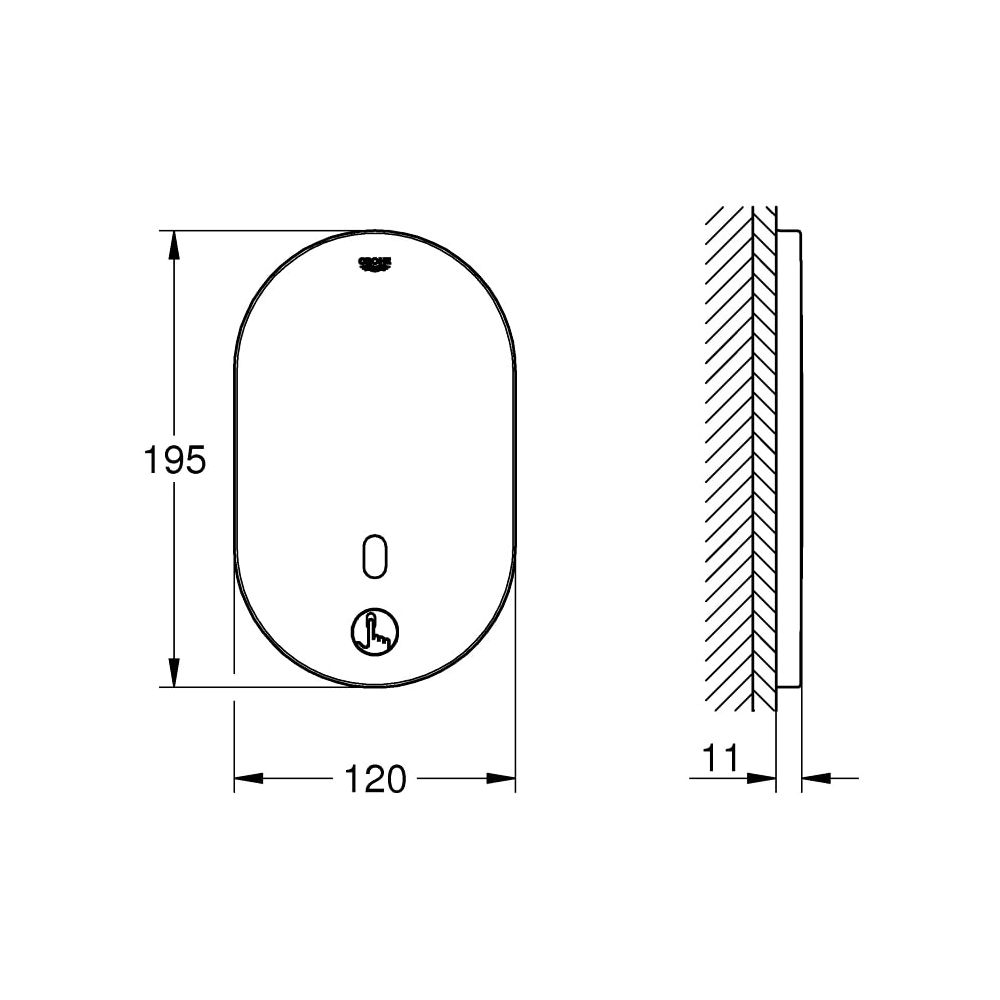 Grohe Eurosmart CE Infrarot-Elektronik für Brausethermostat Wandeinbau chrom 36463000... GROHE-36463000 4005176576690 (Abb. 4)