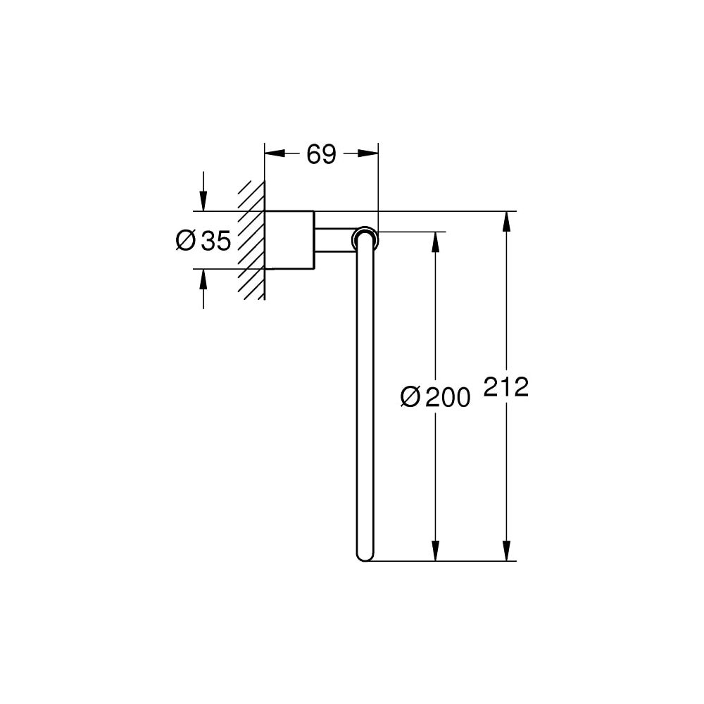 Grohe Atrio Handtuchring hard graphite gebürstet 40307AL3... GROHE-40307AL3 4005176462474 (Abb. 4)