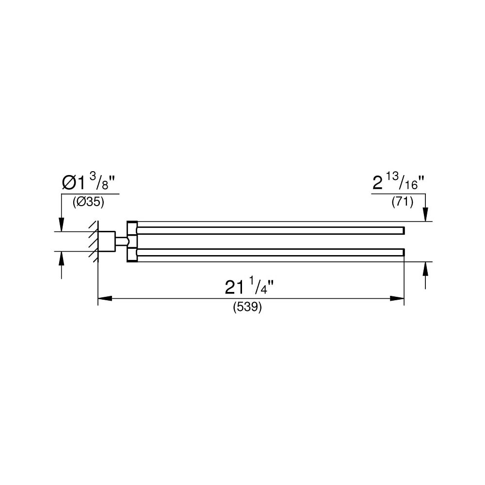 Grohe Atrio Handtuchhalter supersteel 40308DC3... GROHE-40308DC3 4005176462498 (Abb. 3)