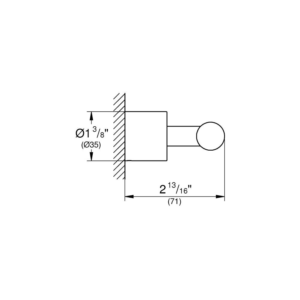 Grohe Atrio Bademantelhaken chrom 40312003... GROHE-40312003 4005176462535 (Abb. 3)