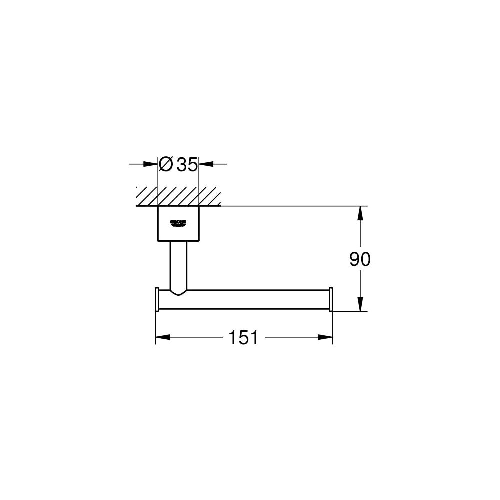 Grohe Atrio WC-Papierhalter hard graphite gebürstet 40313AL3... GROHE-40313AL3 4005176462580 (Abb. 3)