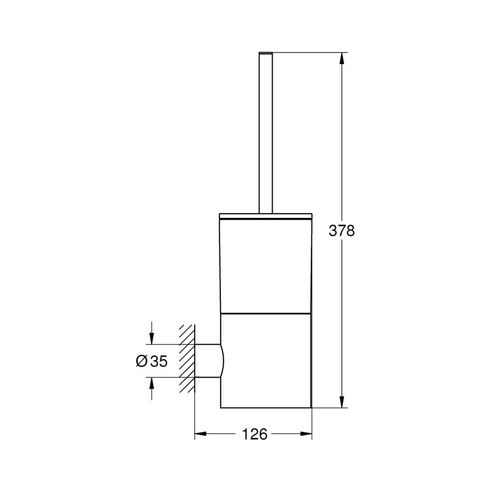 Grohe Atrio Toilettenbürstengarnitur chrom 40314003... GROHE-40314003 4005176462597 (Abb. 4)