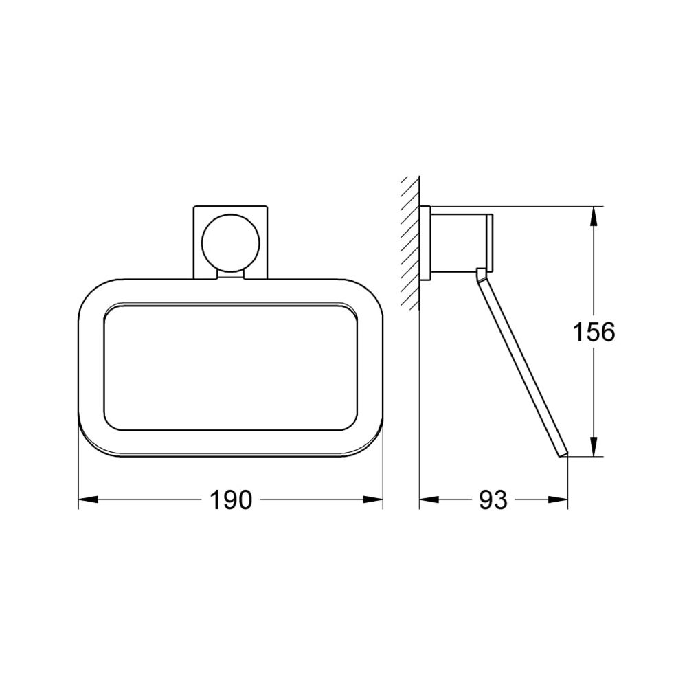 Grohe Allure Handtuchring chrom 40339000 aus Metall, verdeckte Befestigung... GROHE-40339000 4005176824111 (Abb. 3)