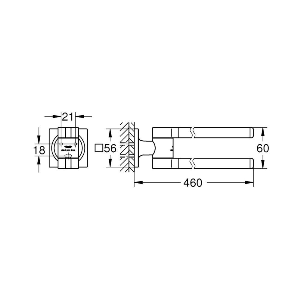 Grohe Allure Doppel-Handtuchhalter hard graphite 40342A01... GROHE-40342A01 4005176531712 (Abb. 4)