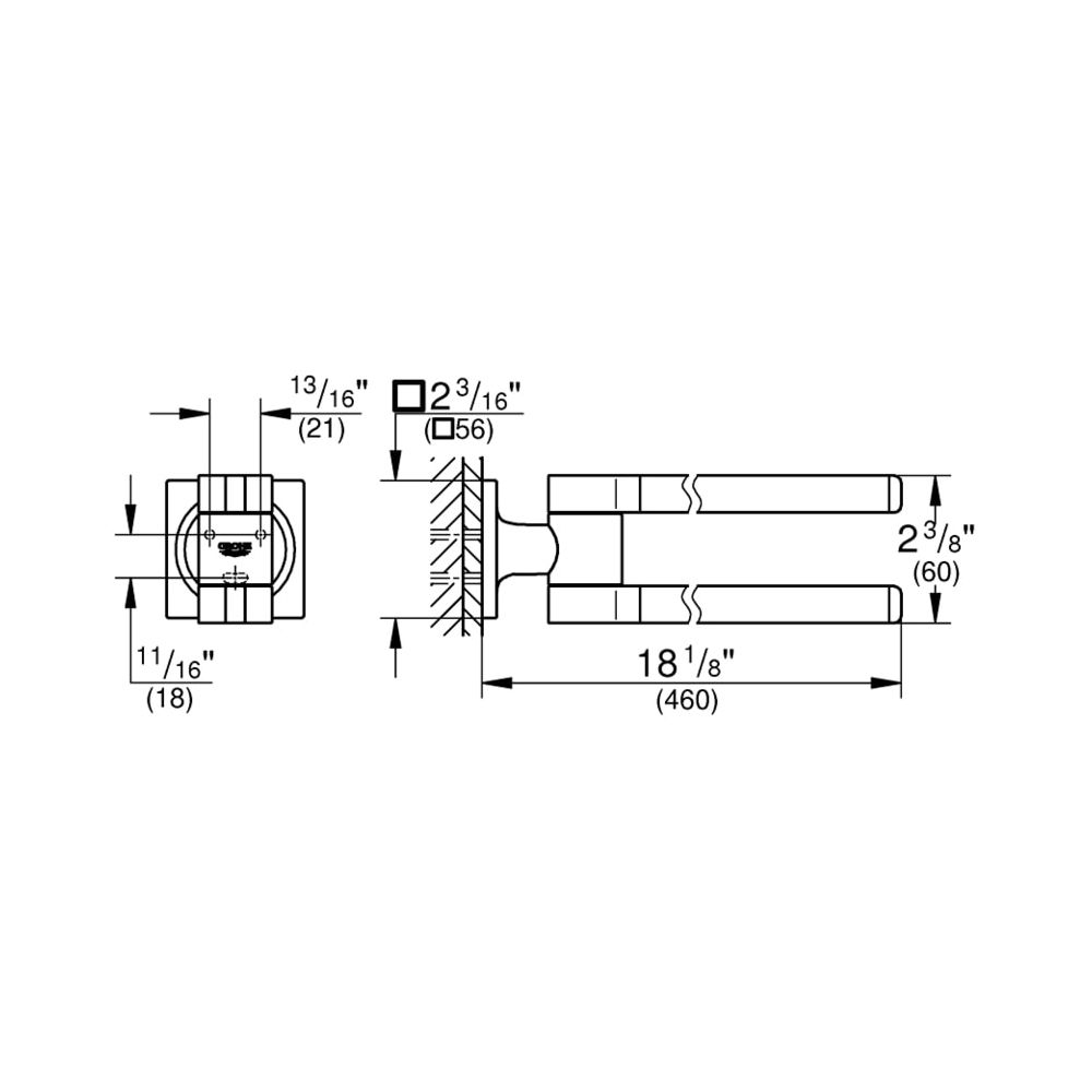 Grohe Allure Doppel-Handtuchhalter hard graphite 40342A01... GROHE-40342A01 4005176531712 (Abb. 5)