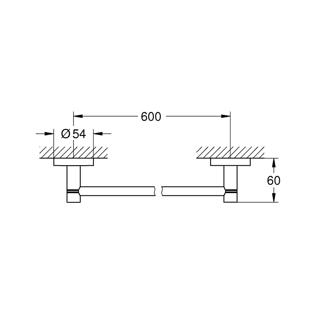 Grohe Essentials Badetuchhalter supersteel 40366DC1... GROHE-40366DC1 4005176412448 (Abb. 5)