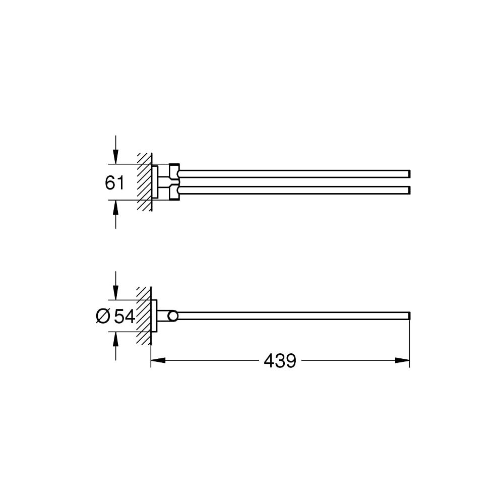 Grohe Essentials Handtuchhalter hard graphite 40371A01... GROHE-40371A01 4005176429538 (Abb. 4)