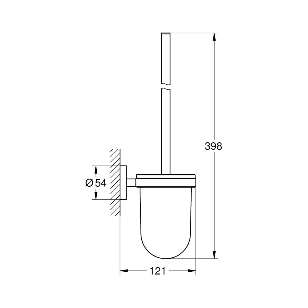 Grohe Essentials Toilettenbürstengarnitur hard graphite gebürstet 40374AL1... GROHE-40374AL1 4005176429743 (Abb. 4)