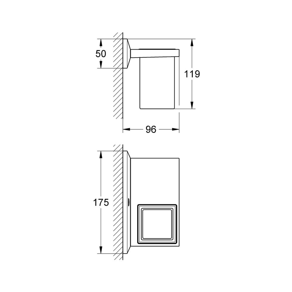 Grohe Allure Brilliant Ablage mit Mundspülglas chrom 40503000... GROHE-40503000 4005176900068 (Abb. 4)