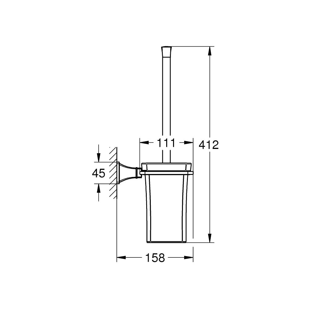 Grohe Grandera Toilettenbürstengarnitur chrom 40632000... GROHE-40632000 4005176928017 (Abb. 6)