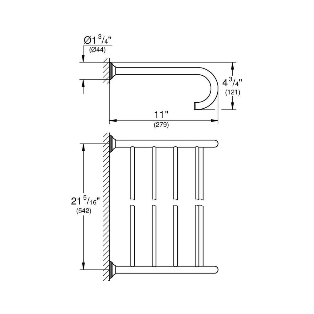 Grohe Essentials Authentic Multi-Badetuchhalter nickel gebürstet 40660EN1... GROHE-40660EN1 4005176324277 (Abb. 3)