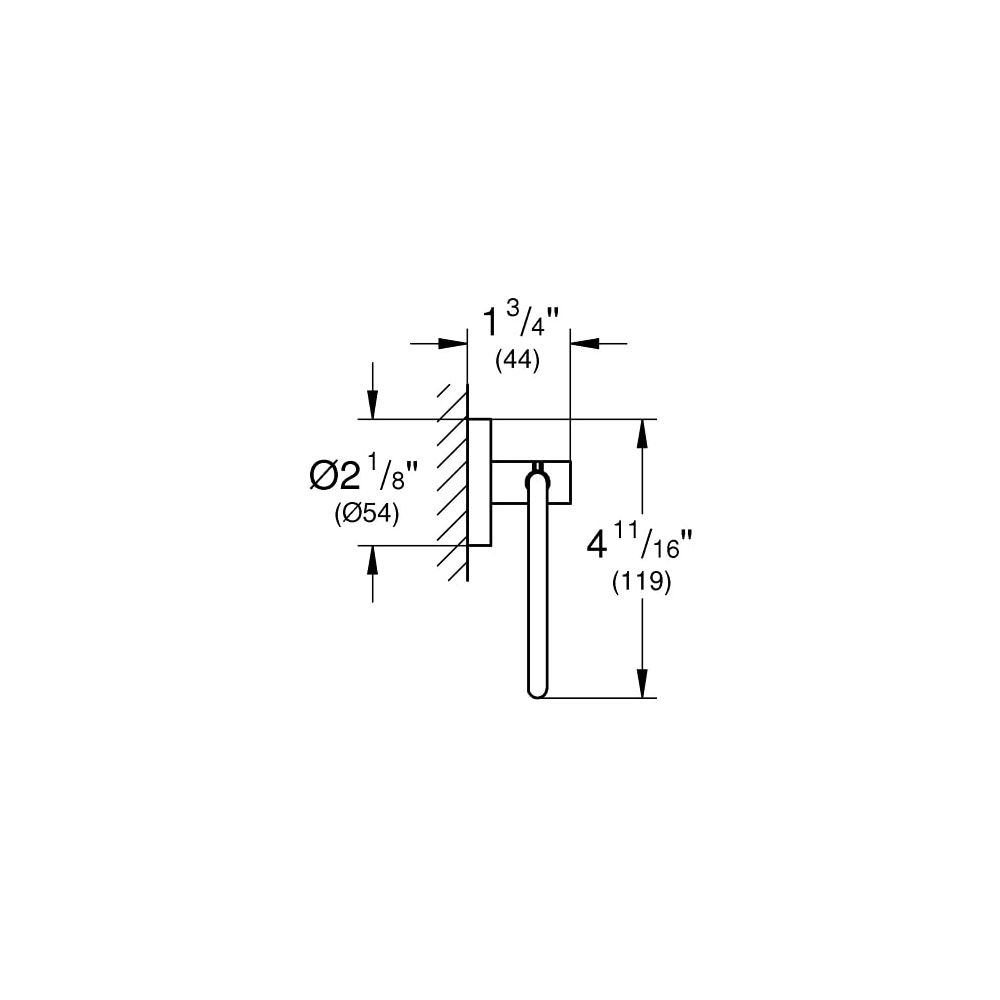 Grohe Essentials WC-Papierhalter nickel poliert 40689BE1... GROHE-40689BE1 4005176430213 (Abb. 3)