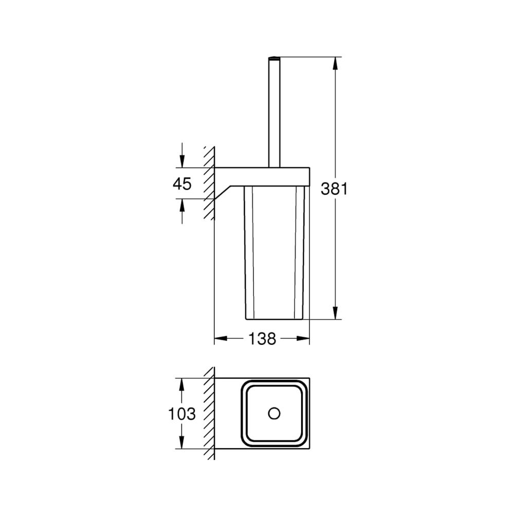 Grohe Selection Cube Toilettenbürstengarnitur chrom 40857000... GROHE-40857000 4005176378393 (Abb. 5)