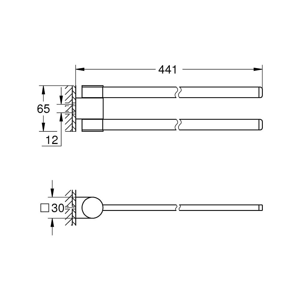 Grohe Selection Handtuchhalter schwenkbar nickel gebürstet 41063EN0... GROHE-41063EN0 4005176577895 (Abb. 6)