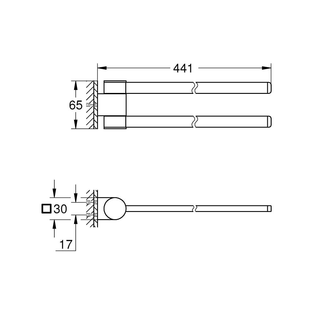 Grohe Selection Handtuchhalter schwenkbar nickel gebürstet 41063EN0... GROHE-41063EN0 4005176577895 (Abb. 7)