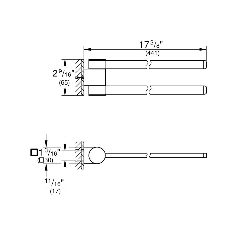 Grohe Selection Handtuchhalter schwenkbar nickel gebürstet 41063EN0... GROHE-41063EN0 4005176577895 (Abb. 4)