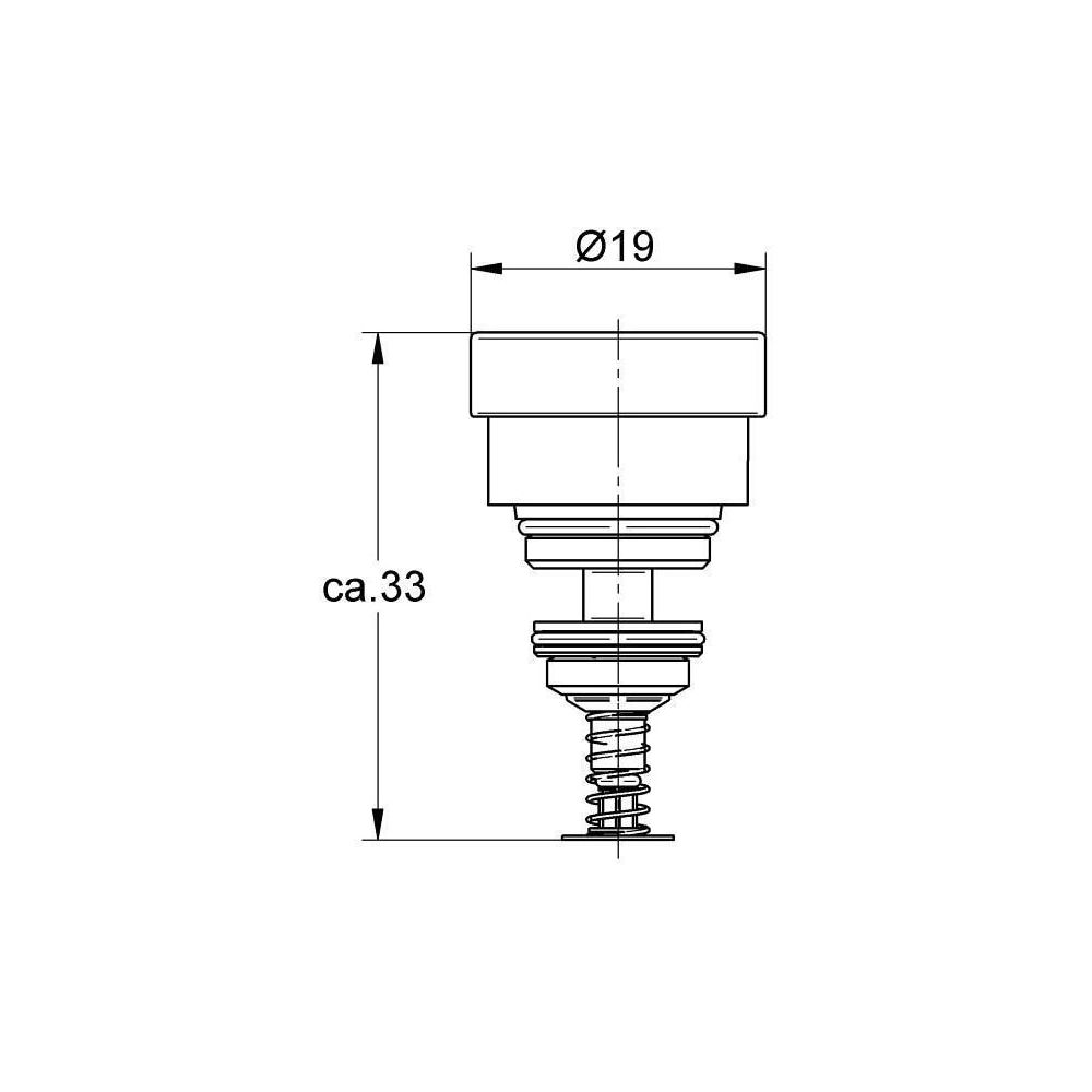 Grohe Aufputz-Umstellung für Eichelberg Einhand-Wannenbatterien mit seitl. Umstellung, ... GROHE-44042726 4037876024577 (Abb. 2)