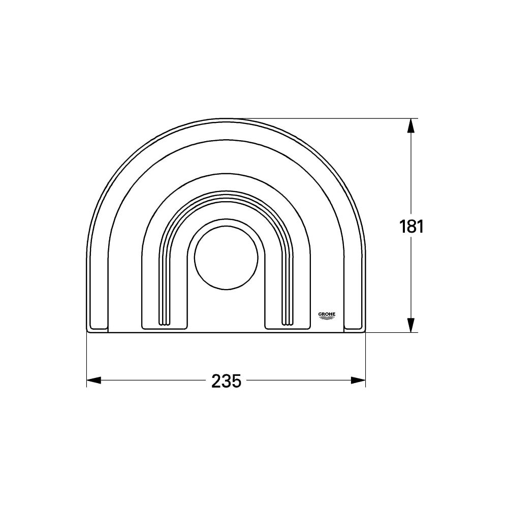 Grohe Rosette 181 x 235 mm chrom/mattchrom 47459IP0... GROHE-47459IP0 4005176090028 (Abb. 3)