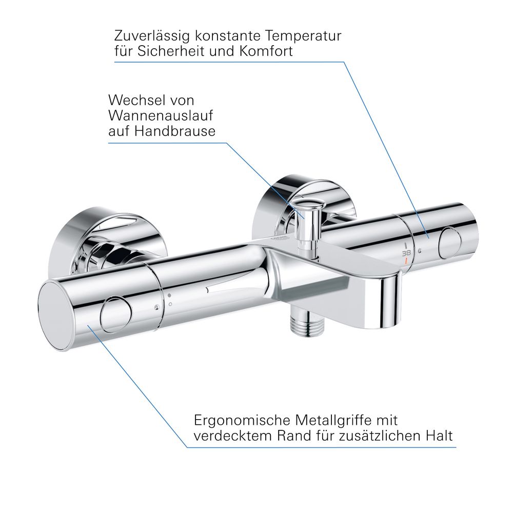 GROHE Precision Get Thermostat-Wannenbatterie 1/2" chrom QuickFix 34774000... GROHE-34774000 4005176612916 (Abb. 3)