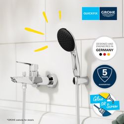 Grohe Start Einhandwandarmatur (Wandmontage, Mengenbegrenzung Temperaturbegrenzer, S-An... GROHE-25283002 4005176766763 (Abb. 1)