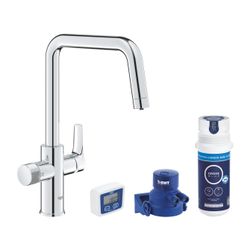 Grohe Blue Pure Start Starterset mit Mini Aktivkohlefilter, U-Auslauf, 150 Grad schwenk... GROHE-30596000 4005176745096 (Abb. 1)
