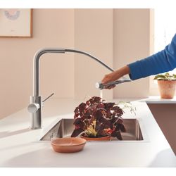 Grohe Blue Pure Minta Einhand-Spültischarmatur mit Filter, L-Auslauf, herausziehbarer A... GROHE-30601DC0 4005176745157 (Abb. 1)