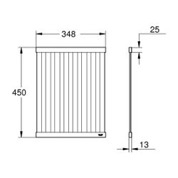 Grohe Küchenspülen-Abtropfgestell 450x348mm Edelstahl, spülmaschinenfest, korrosionsfre... GROHE-40856SD0 4005176740732 (Abb. 1)