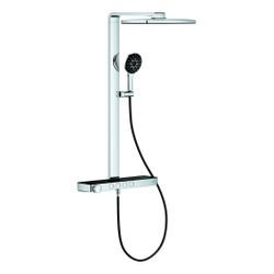 Grohe Aqua Pure Rainshower Duschsystem eckig Schwarz/ Chrom 8,7l/min, mit Kopfbrause ... GROHE-100961KI00 4067393032373 (Abb. 1)