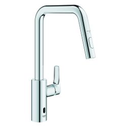 Grohe Eurosmart Hybrid-Einhand-Spültischbatterie 1-Loch-Montage, ausziehbarer Auslauf... GROHE-1012350000 4067393002871 (Abb. 1)