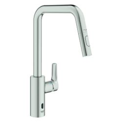 Grohe Eurosmart Hybrid-Einhand-Spültischbatterie 1-Loch-Montage, ausziehbarer Auslauf... GROHE-101235DC00 4067393002925 (Abb. 1)
