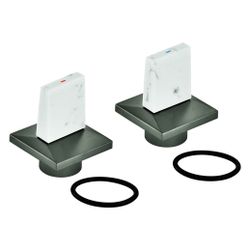 Grohe Griffpaar für Allure Brilliant mit Temperaturanzeige Rot/Blau, Hard Graphite ge... GROHE-101334AL00 4067393002130 (Abb. 1)