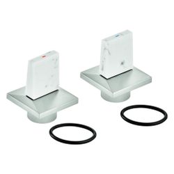 Grohe Griffpaar für Allure Brilliant mit Temperaturanzeige Rot/Blau, Supersteel, 1013... GROHE-101334DC00 4067393002147 (Abb. 1)