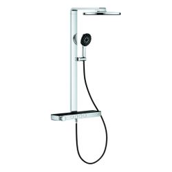 Grohe Aqua Pure Rainshower Duschsystem rund Supersteel 15l/min, mit Kopfbrause und Th... GROHE-101680KI00 4067393032427 (Abb. 1)