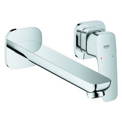 Grohe Cubeo 2-Loch-Waschtischbatterie, Wandmontage, Fertigmontageset, Ausladung 230mm... GROHE-1017890000 4067393011972 (Abb. 1)