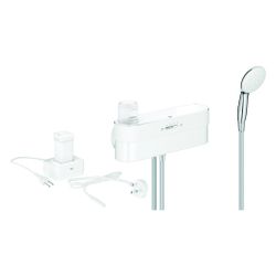 Grohe Purefoam Duschsystem Aufputz mit Handbrause und Brauseschläuchen, Weiß/Chrom, 1... GROHE-1050740000 4067393047728 (Abb. 1)