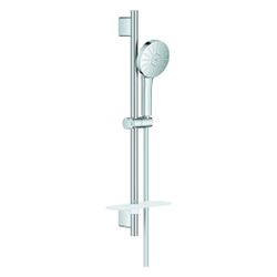 Grohe Euphoria 120 Brausestangenset 3 Strahlarten, 600mm, mit Ablage, Chrom, 13488400... GROHE-1348840000 4067393110590 (Abb. 1)