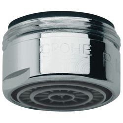 Grohe Mousseur Strahlregler, Außengewinde M24x1, Durchflussklasse A, 13,5-15,0l/min bei 3 bar, Edelm... GROHE-13929YY0  (Abb. 1)