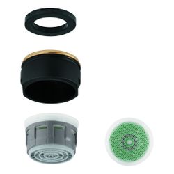 Grohe Mousseur Matt Black, Außengewinde, M24x1, Durchflussklasse D, 34,8-37,8l/min bei... GROHE-139412430 4005176788093 (Abb. 1)