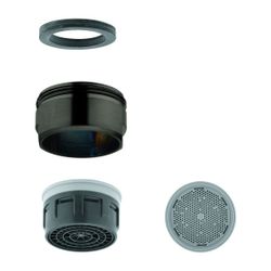 Grohe Mousseur, Außengewinde, M24x1, Durchflussklasse D, 34,8-37,8l/min, Hard Graphite ... GROHE-13941AL0 4005176618857 (Abb. 1)