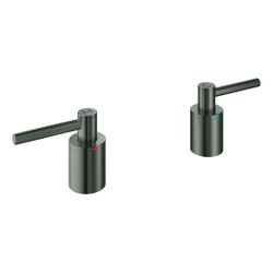 Grohe Atrio Hebelgriffe 1 Paar, Hard Graphite gebürstet, ein Set mit "H" und "C" Markie... GROHE-14218AL0 4005176762376 (Abb. 1)